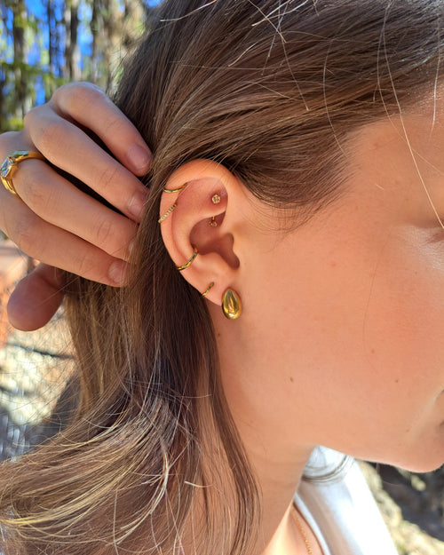 aubrey stud earrings gold pvd waterproof vienna domani