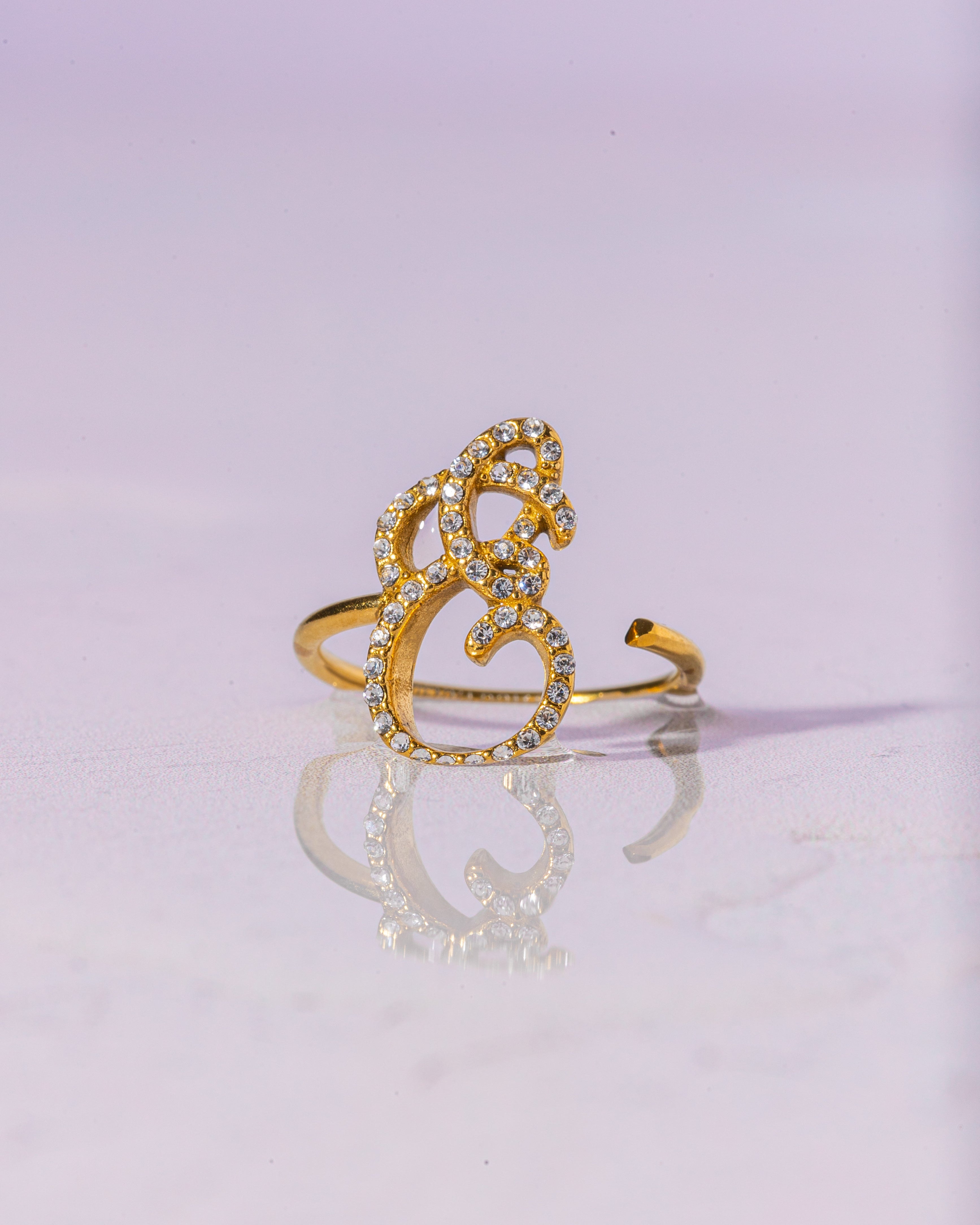 Iced Initial Ring