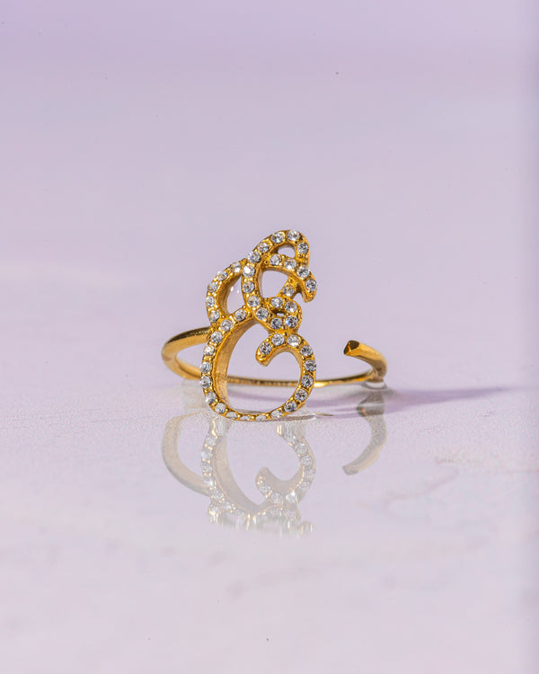 Iced Initial Ring