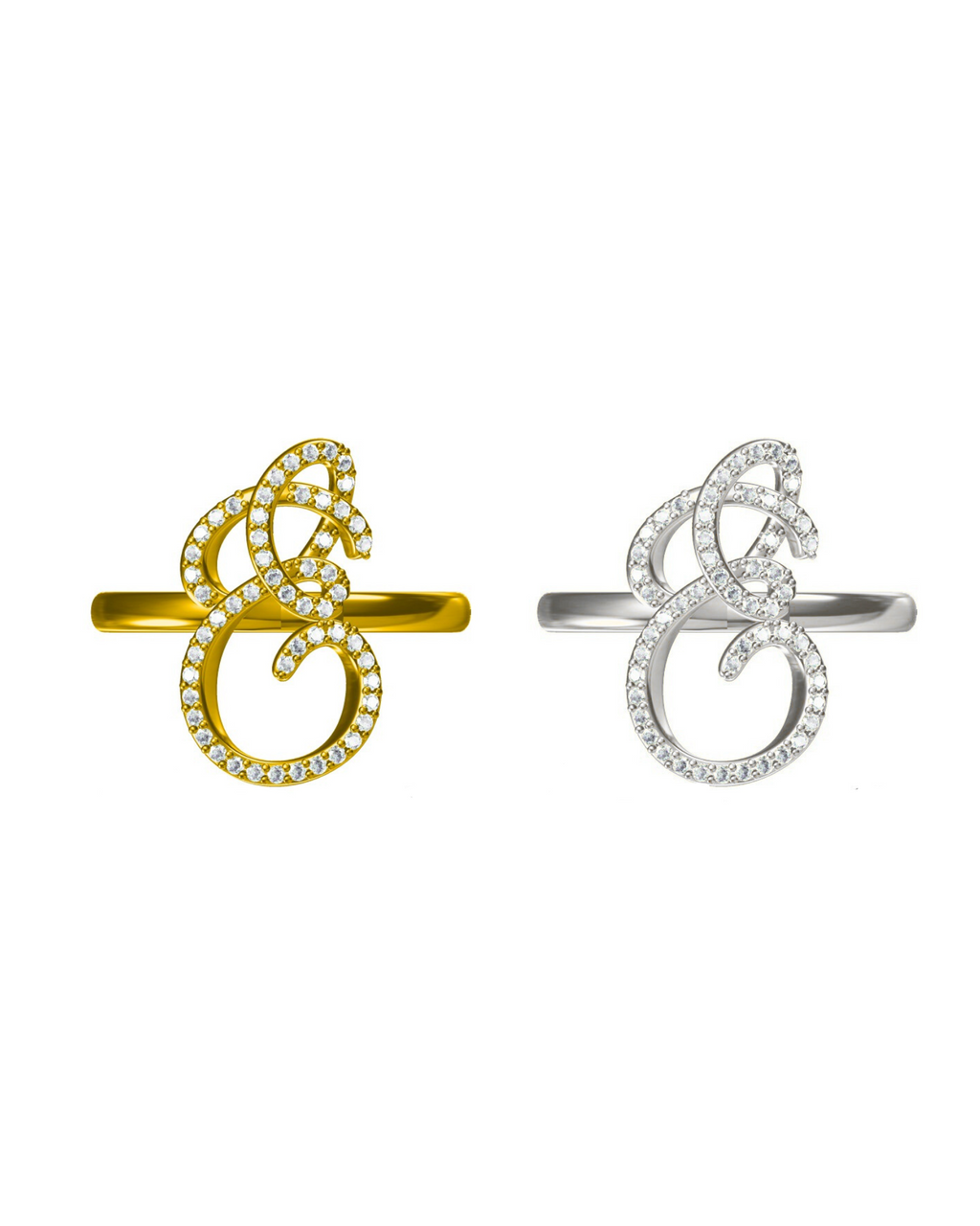 Iced Initial Ring