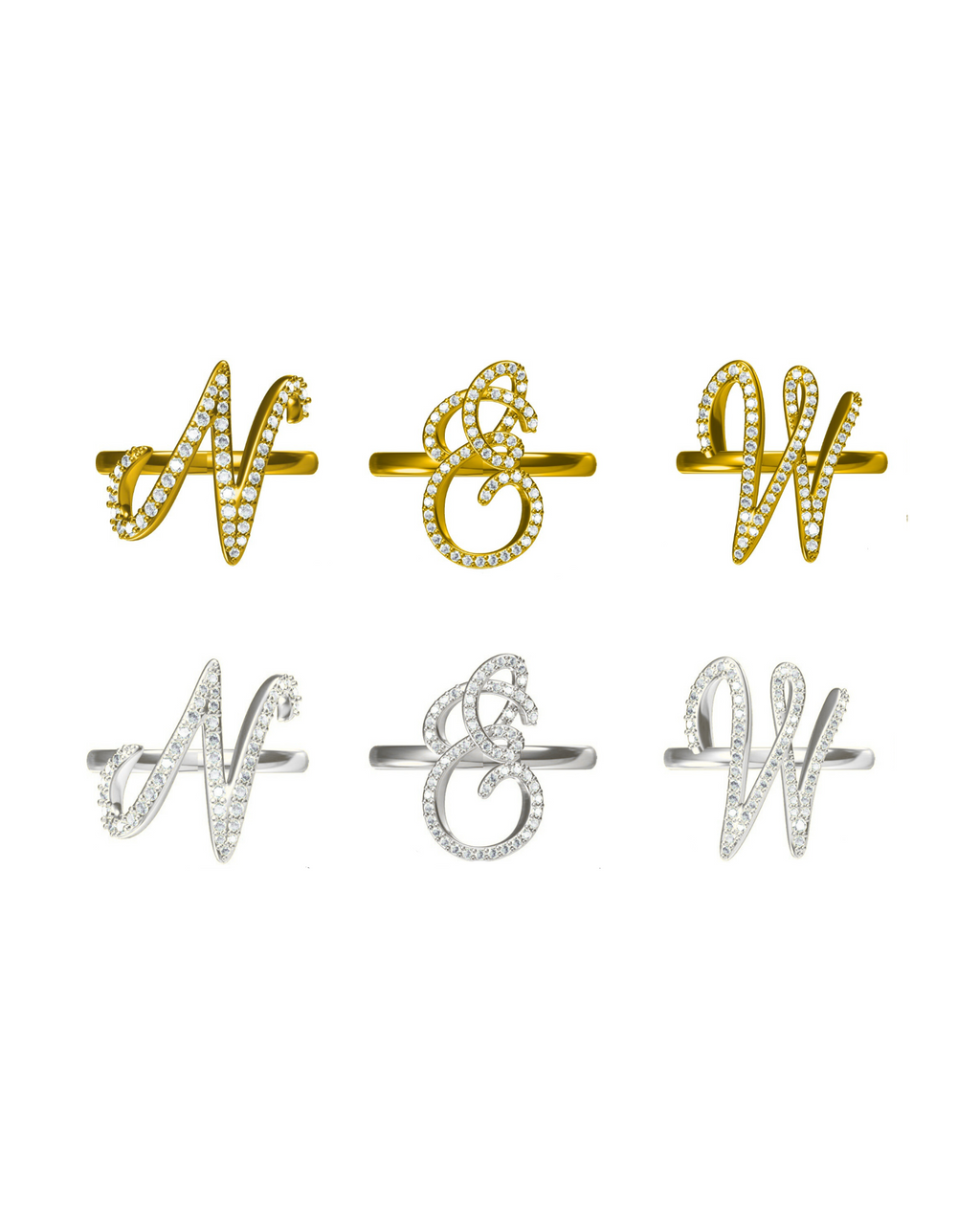 Iced Initial Ring
