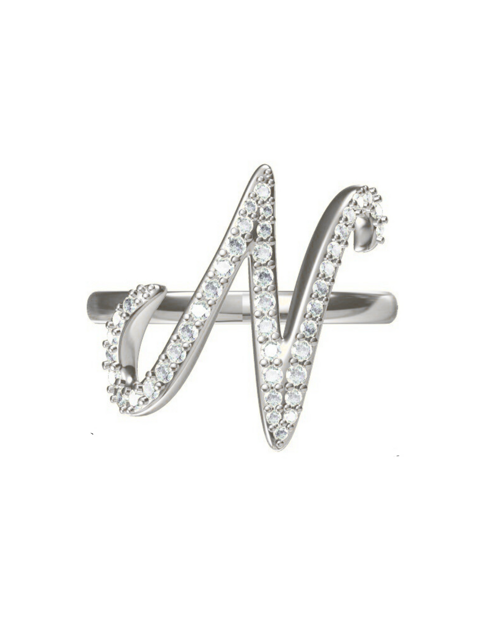 Iced Initial Ring