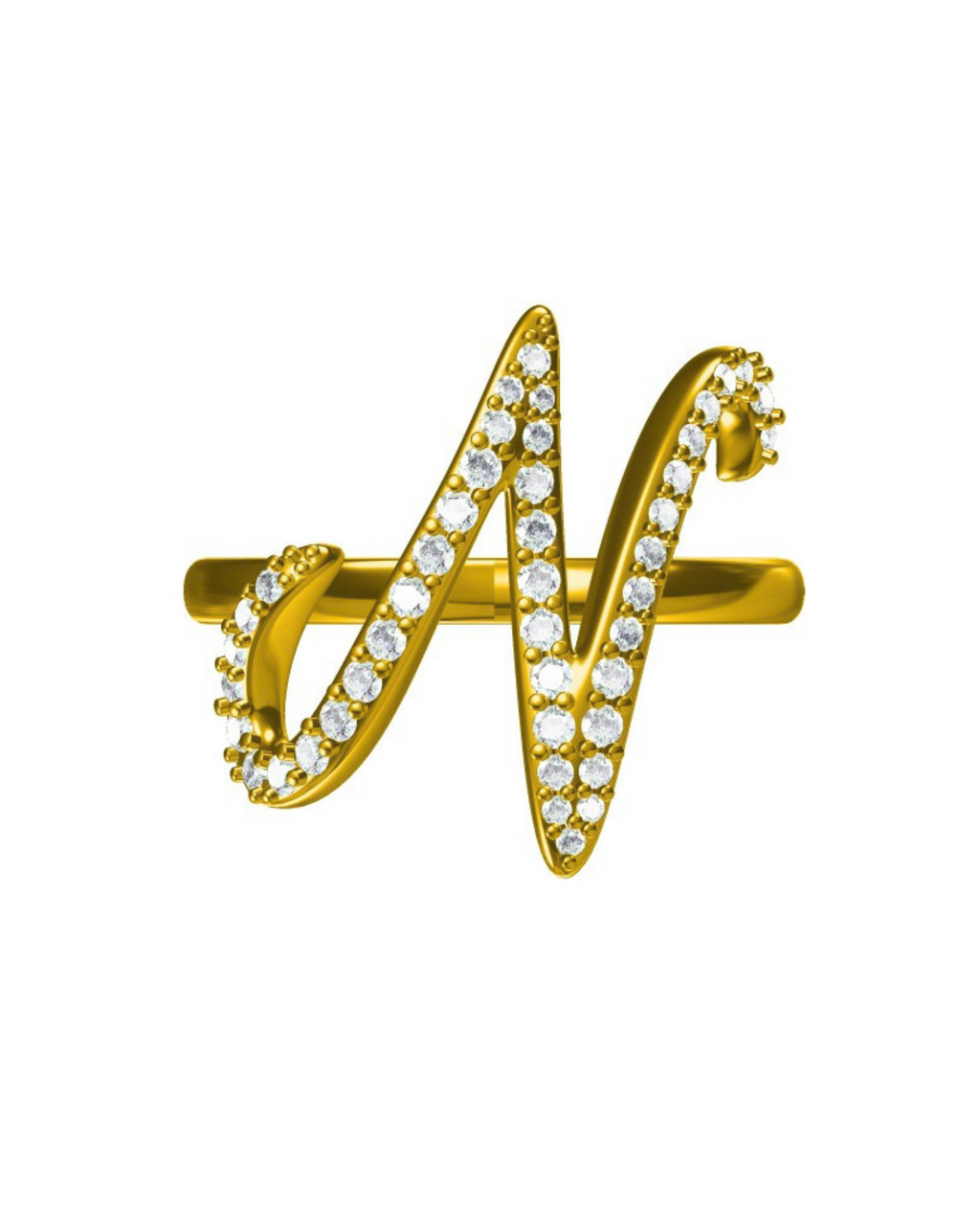 Iced Initial Ring