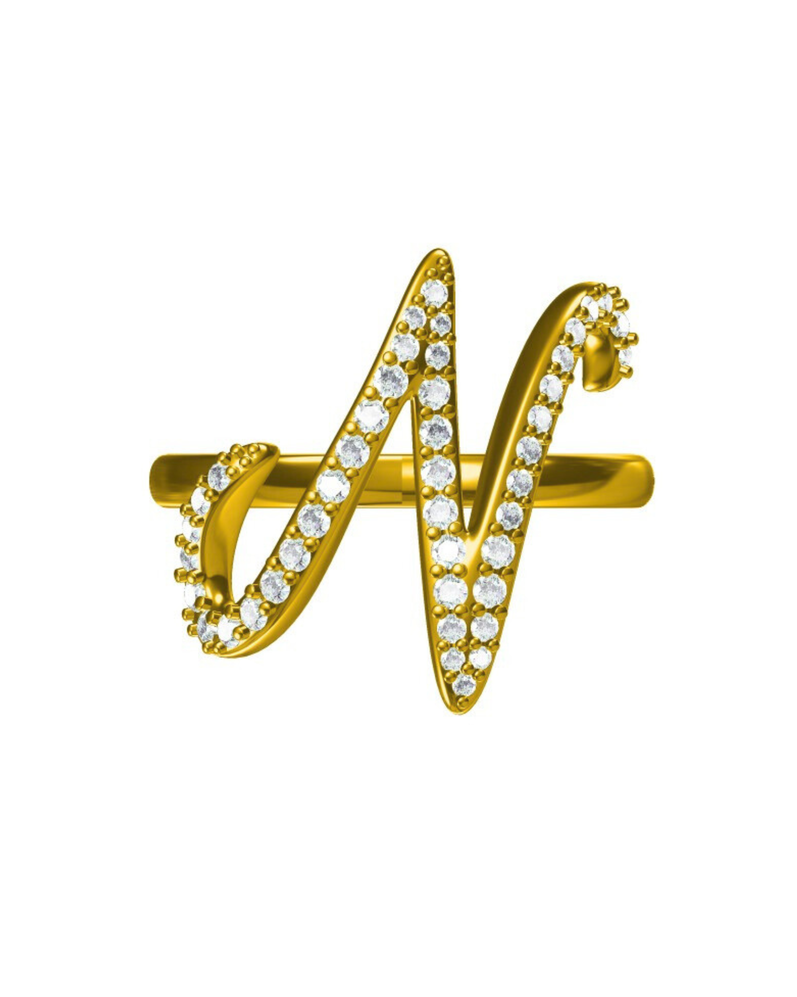 Iced Initial Ring