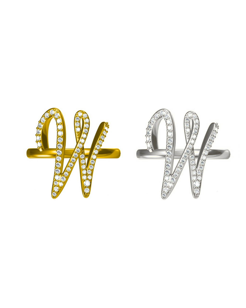 Iced Initial Ring