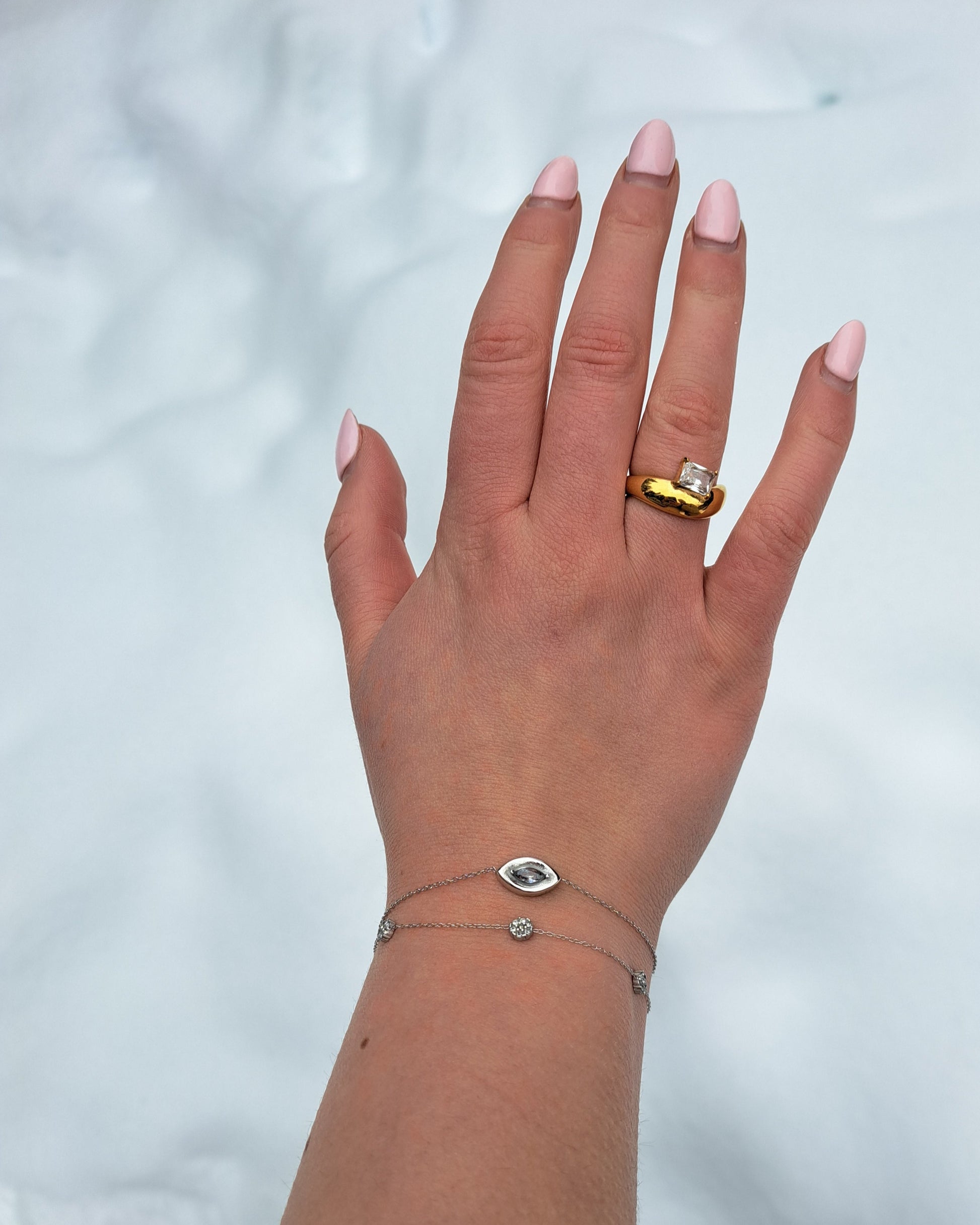 sienna emerald cut pvd waterproof ring Vienna Domani